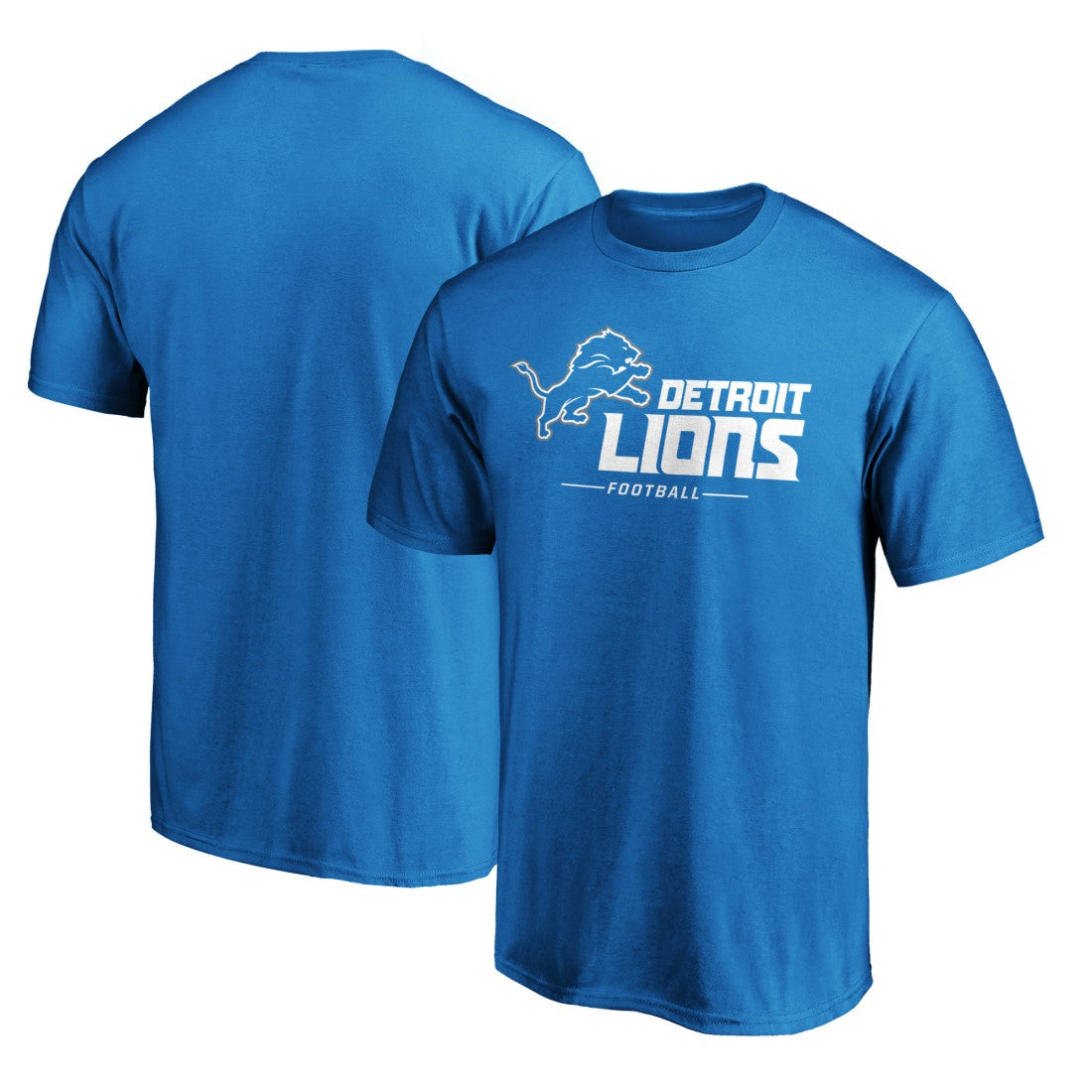 Detroit Lions Team Lockup T-Shirt - Blue discount