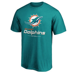 Miami Dolphins Team Lockup T-Shirt - Aqua on sale