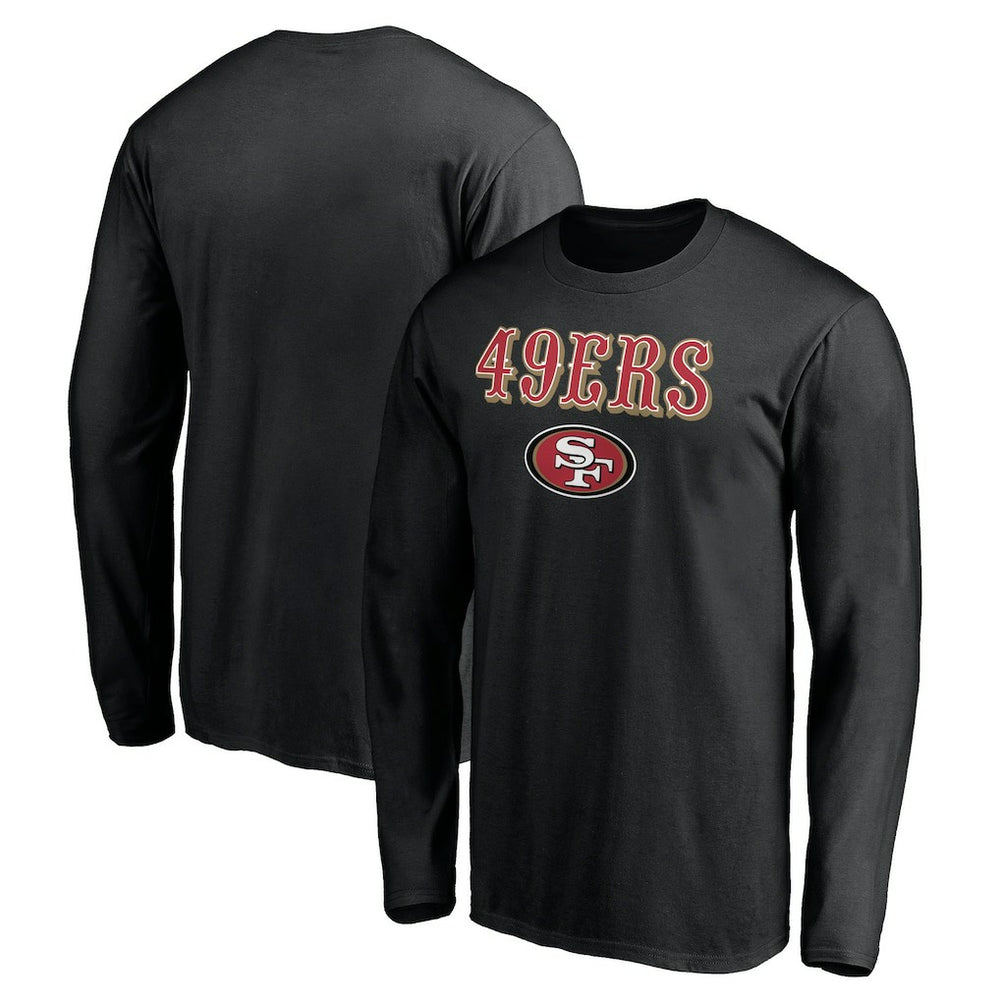 San Francisco 49ers Team Lockup Long Sleeve T-Shirt - Black discount