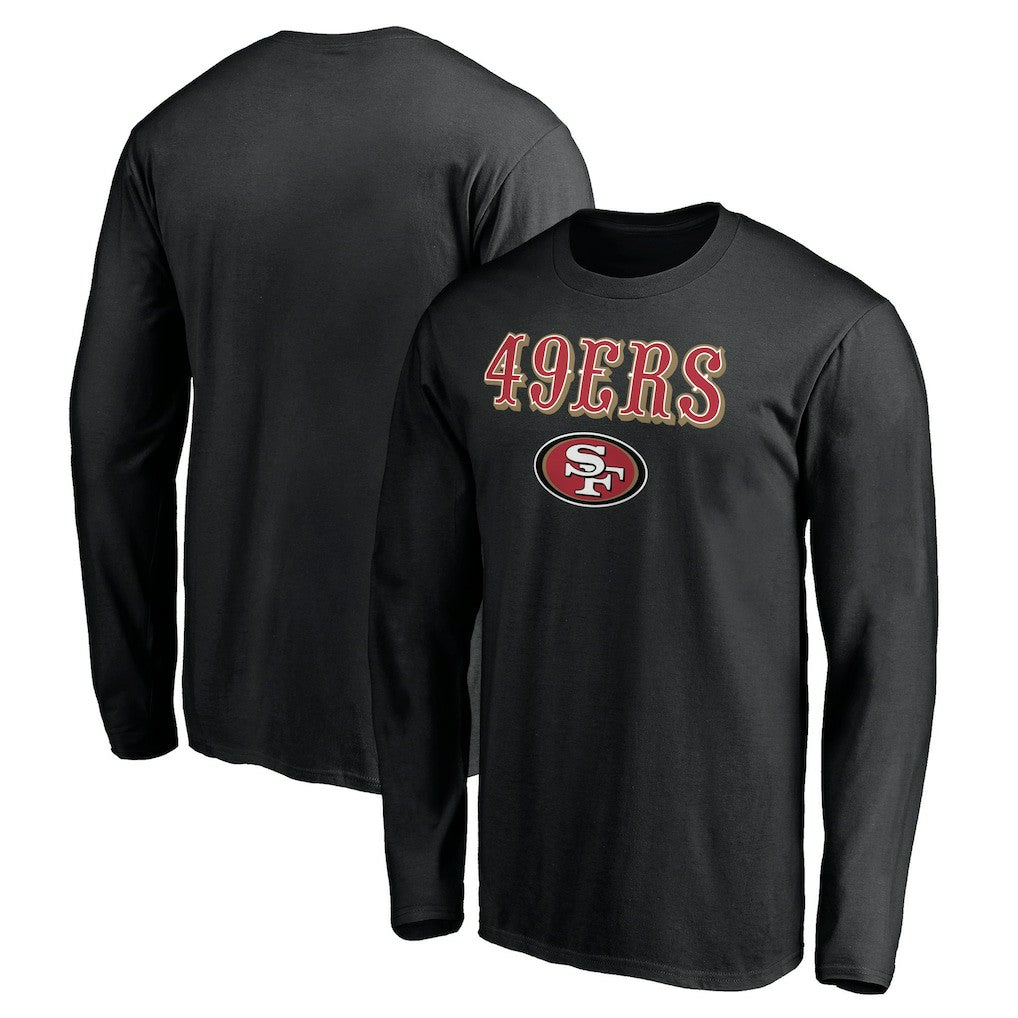 San Francisco 49ers Team Lockup Long Sleeve T-Shirt - Black discount