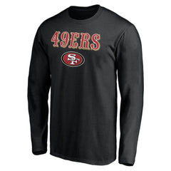 San Francisco 49ers Team Lockup Long Sleeve T-Shirt - Black discount