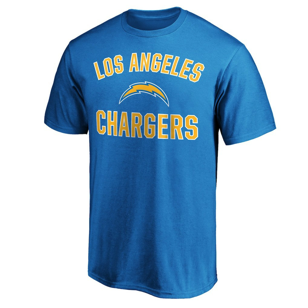 Los Angeles Chargers Victory Arch T-Shirt - Powder Blue discount
