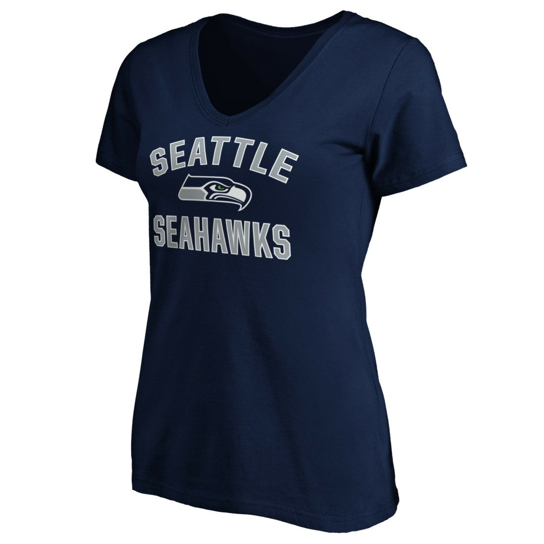 Seattle Seahawks Women's Victory Arch V-Neck T-Shirt - College Navy on sale