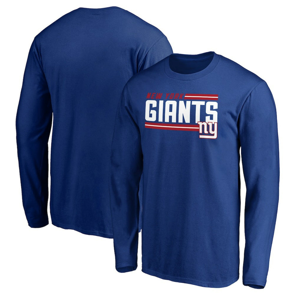 New York Giants On Side Stripe Long Sleeve T-Shirt - Royal on sale
