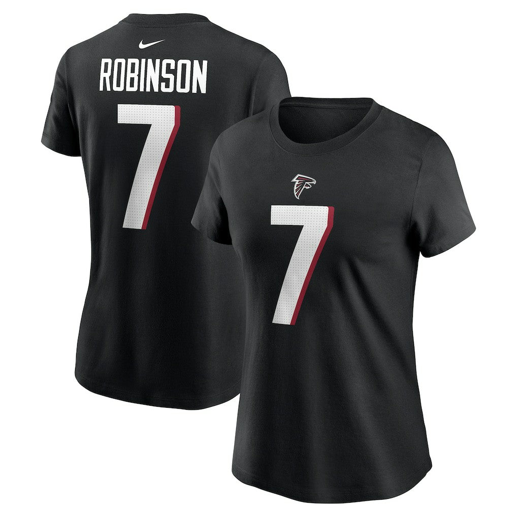 Bijan Robinson Atlanta Falcons Women's Player Name & Number T-Shirt - Black sale