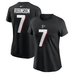 Bijan Robinson Atlanta Falcons Women's Player Name & Number T-Shirt - Black sale