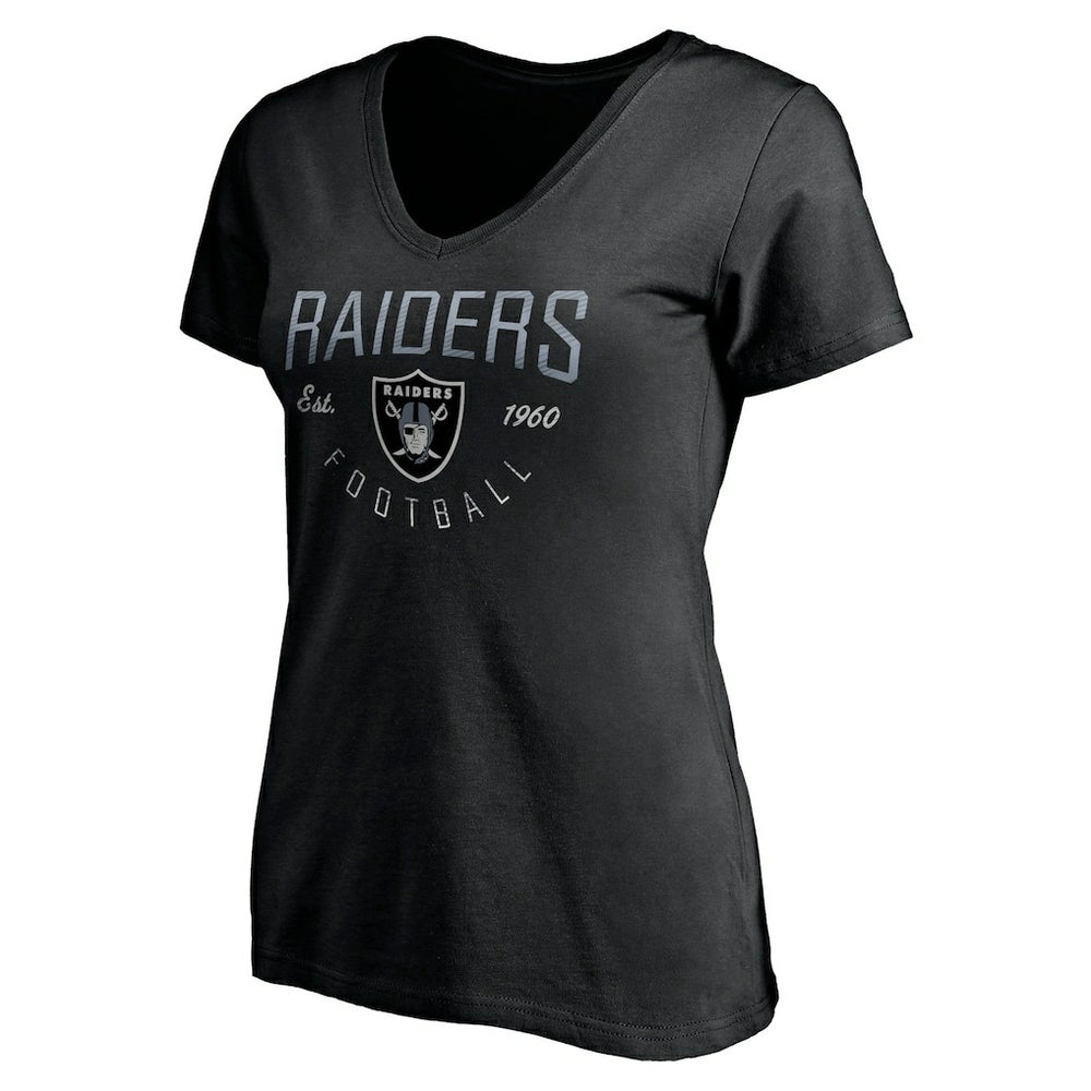 Las Vegas Raiders Women's Live For It V-Neck T-Shirt - Black sale