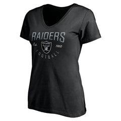 Las Vegas Raiders Women's Live For It V-Neck T-Shirt - Black sale