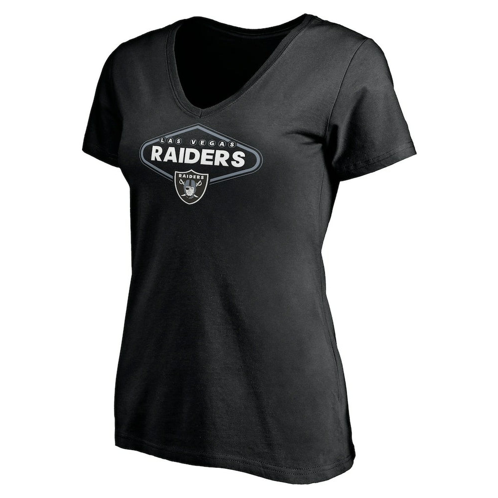 Las Vegas Raiders Women's Hometown Collection 1st Down V-Neck T-Shirt - Black sale
