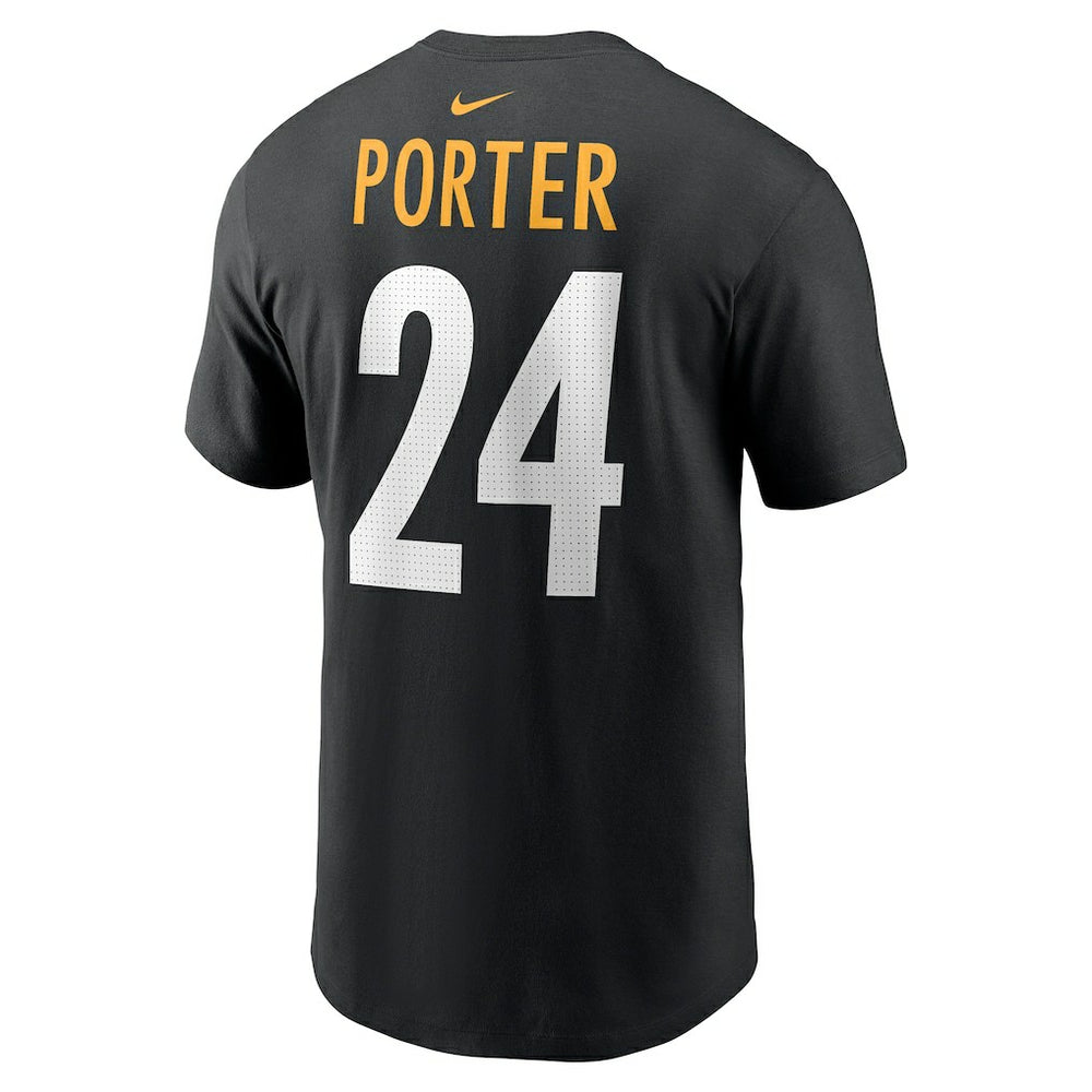 Joey Porter Jr. Pittsburgh Steelers Player Name & Number T-Shirt - Black cheap