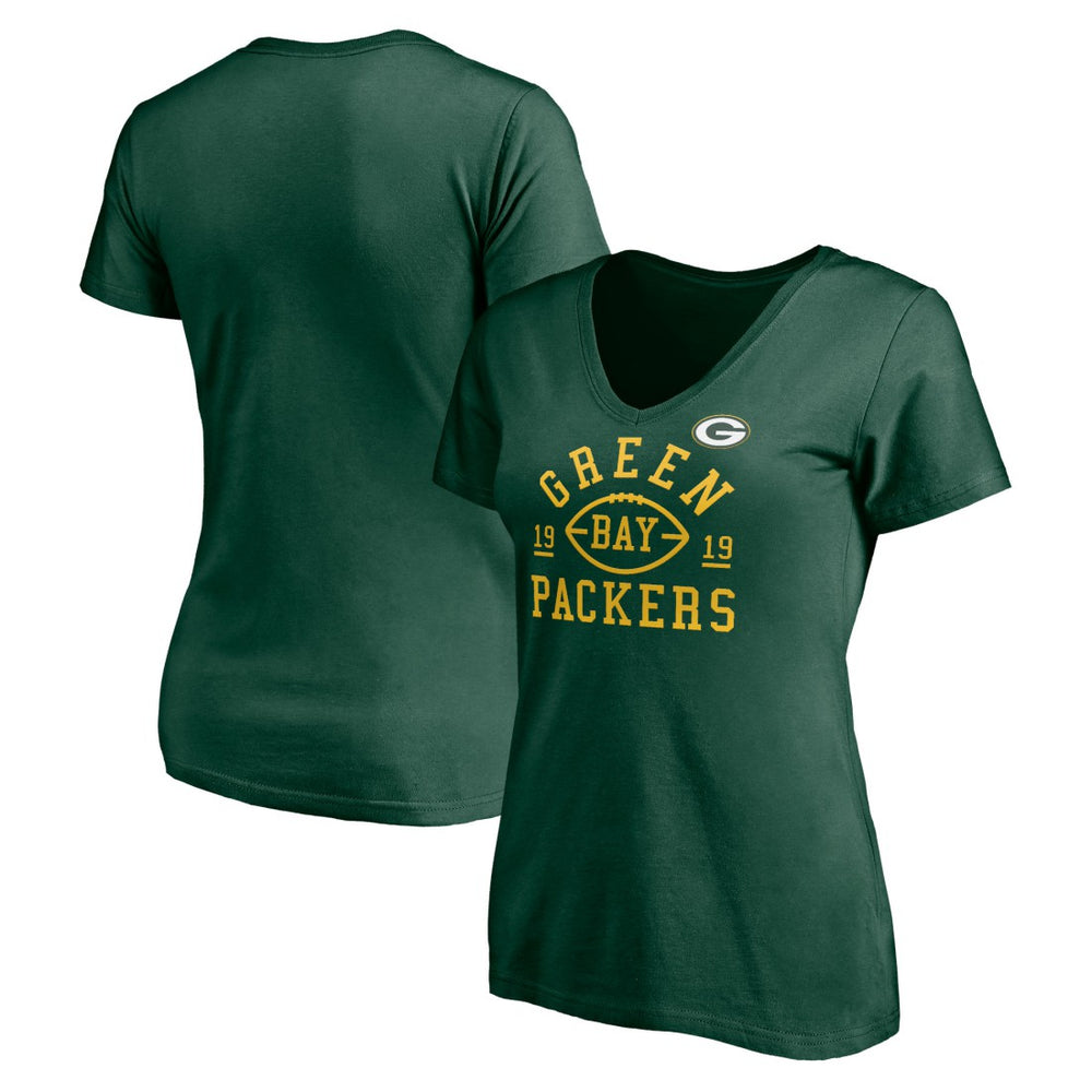 Green Bay Packers Women's Hometown Collection V-Neck T-Shirt - Green online