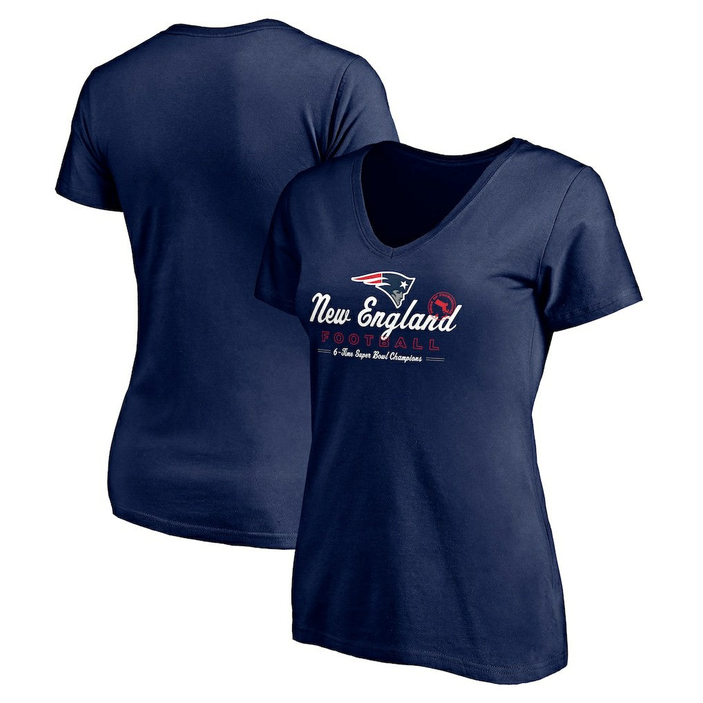 New England Patriots Women's Hometown Collection V-Neck T-Shirt - Navy online