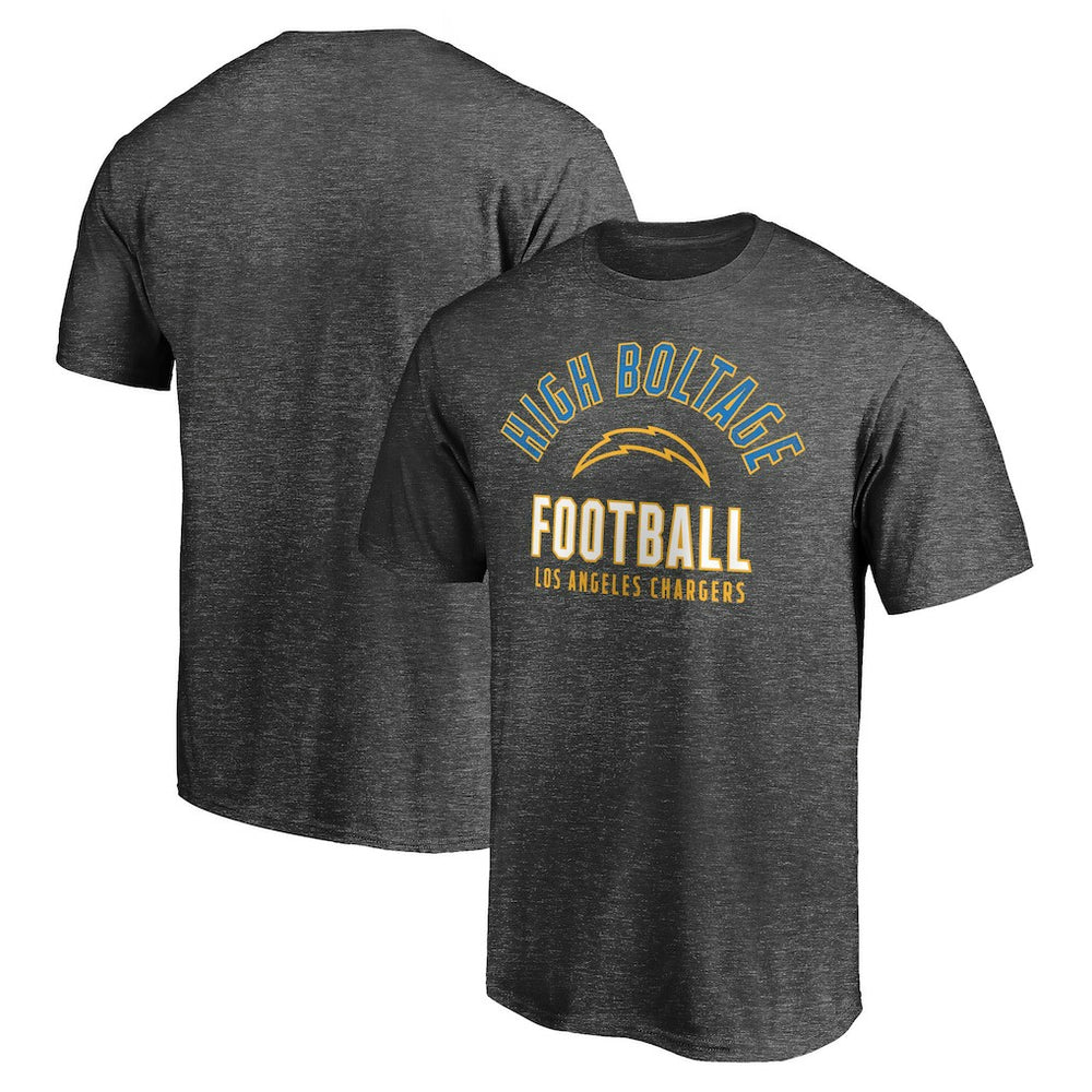 Los Angeles Chargers Nickname Arc T-Shirt - Charcoal on sale