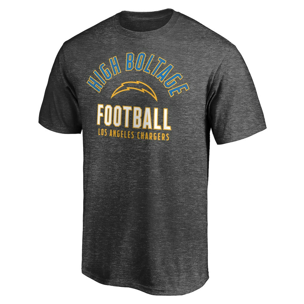 Los Angeles Chargers Nickname Arc T-Shirt - Charcoal on sale