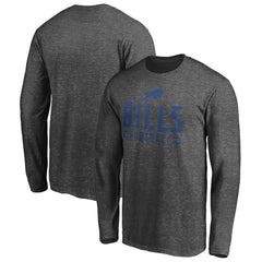 Buffalo Bills Stencil Stack Long Sleeve T-Shirt - Charcoal outlet