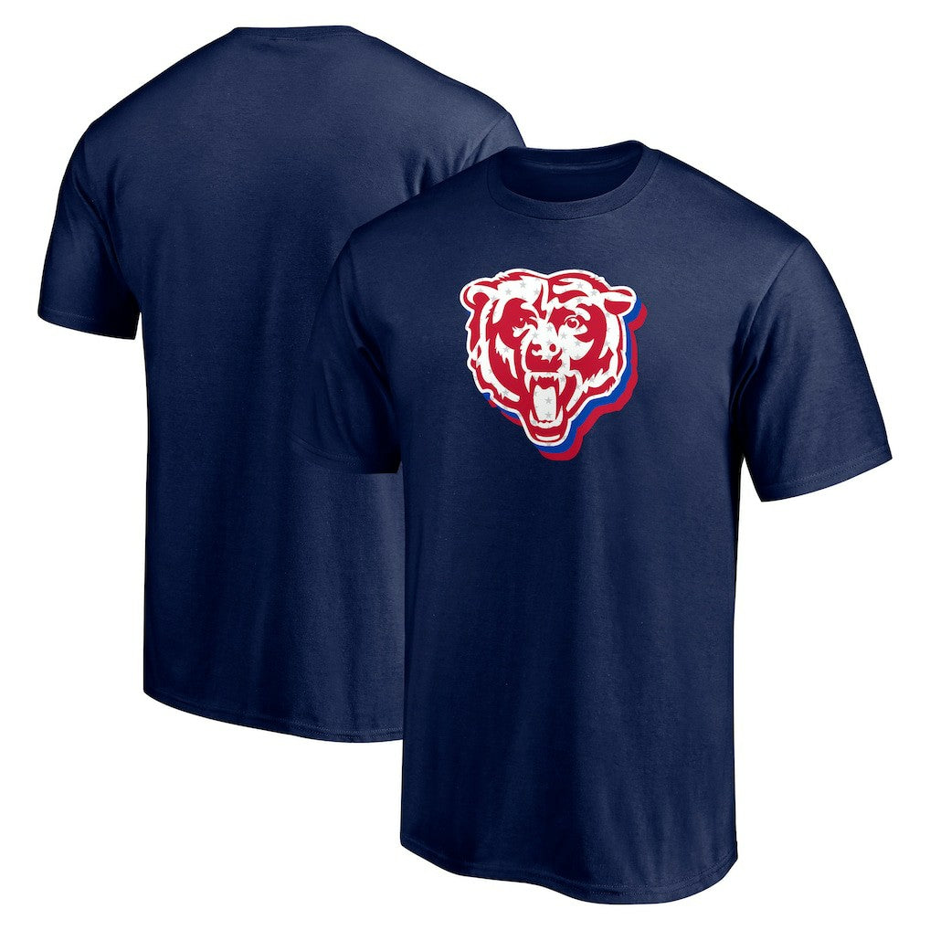 Chicago Bears Red White and Team T-Shirt - Navy for sale