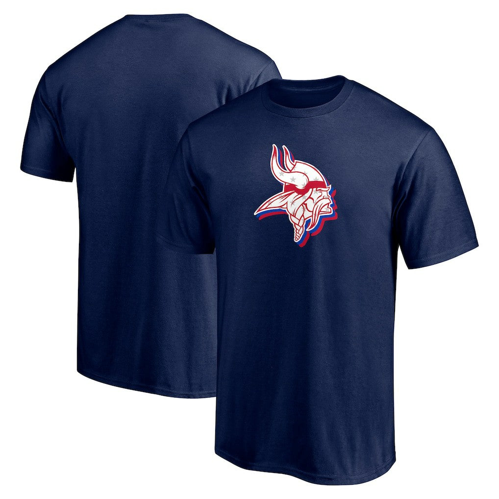 Minnesota Vikings Red White and Team T-Shirt - Navy on sale