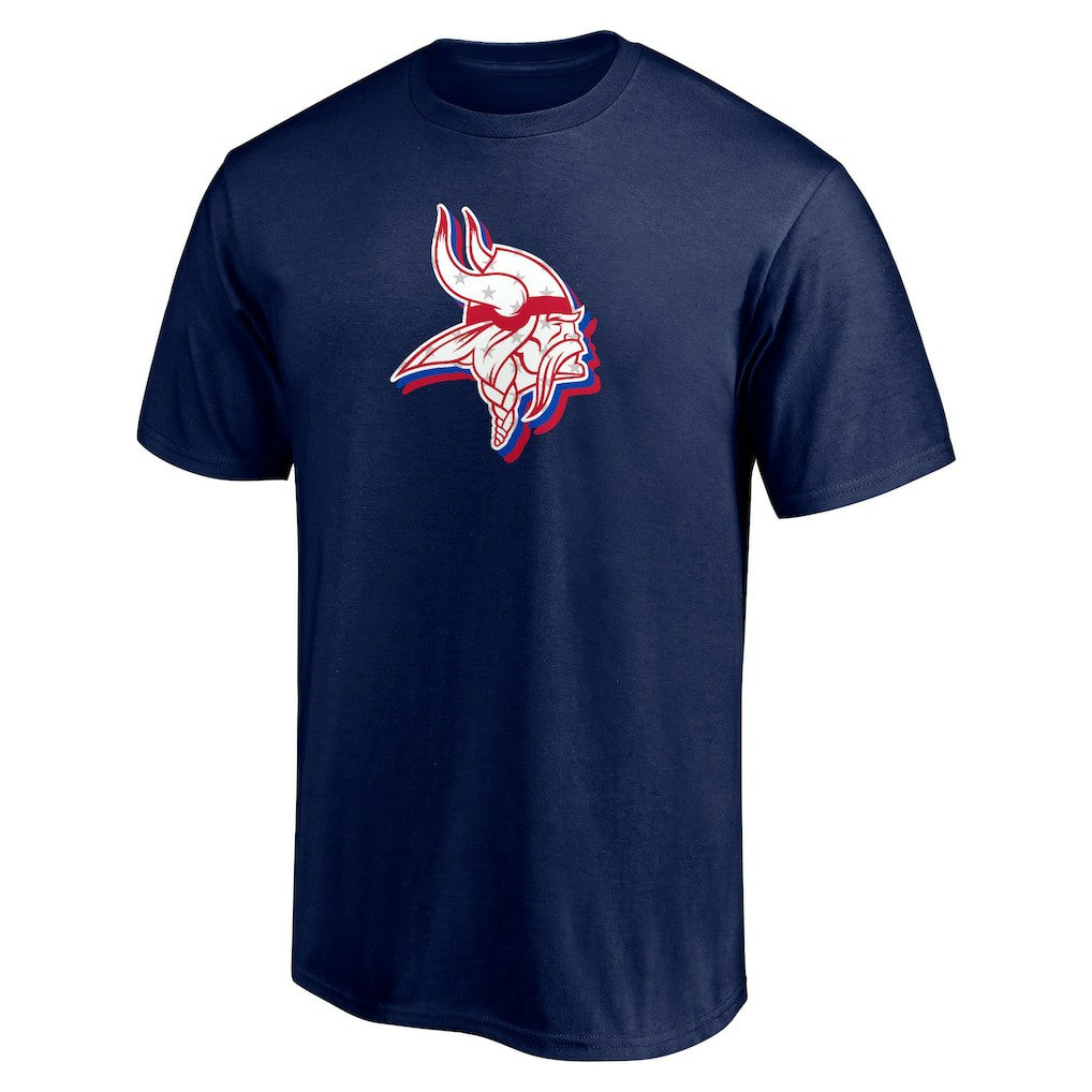 Minnesota Vikings Red White and Team T-Shirt - Navy on sale