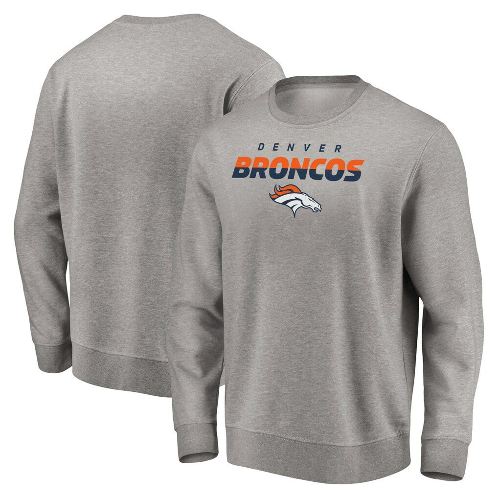 Denver Broncos Elevate Play Pullover Sweatshirt - Gray discount