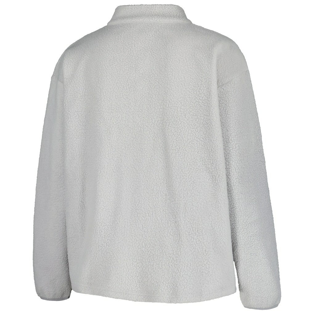 Cleveland Browns Profile Women's Plus Size Sherpa Quarter-Zip Jacket - Gray online