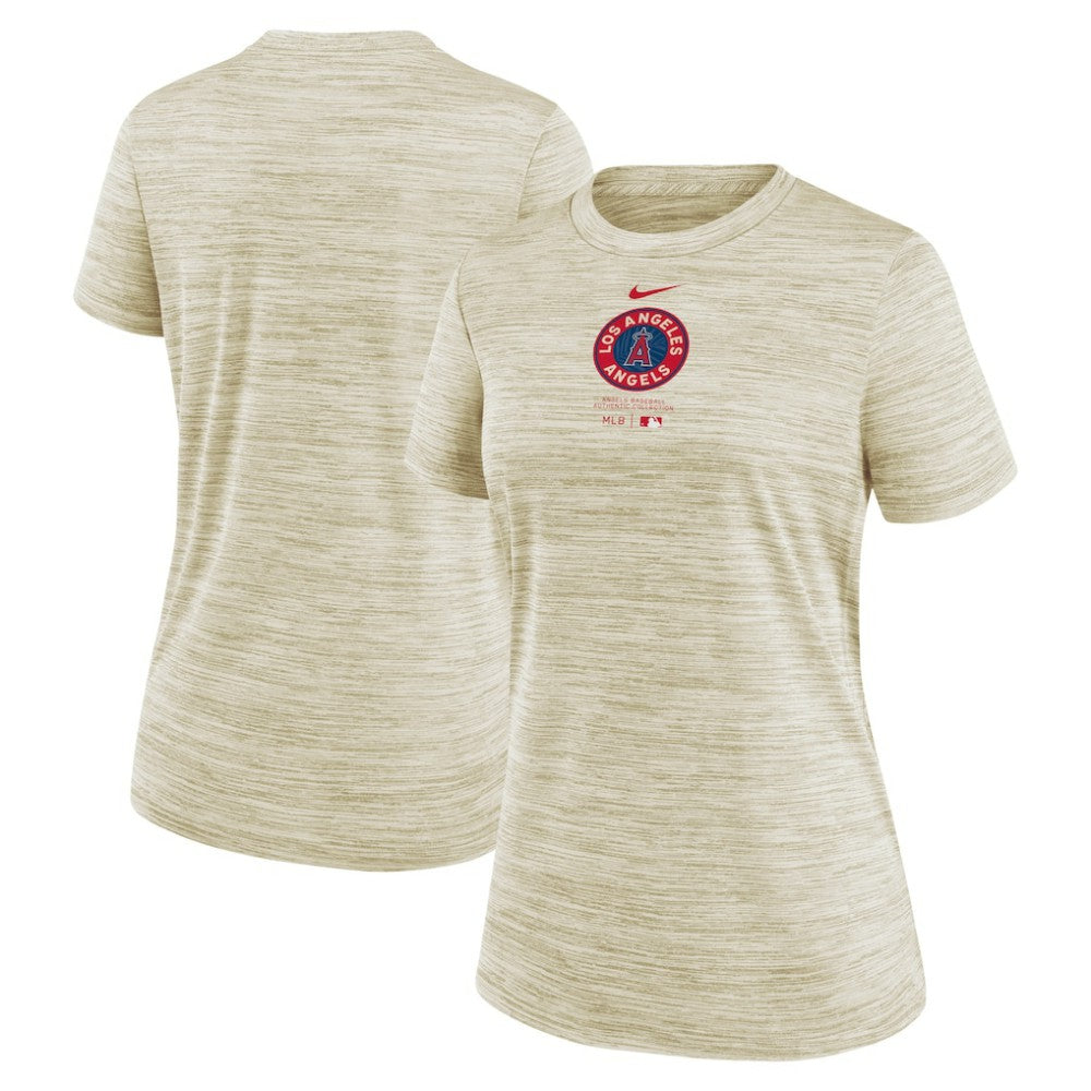 Los Angeles Angels Women's City Connect Practice Velocity T-Shirt Cream