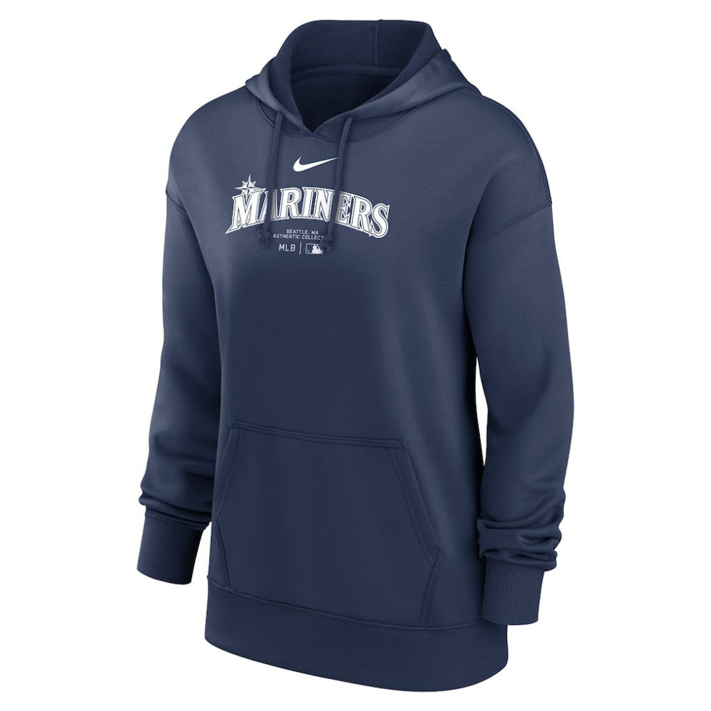 Seattle Mariners Women's Authentic Collection Performance Pullover Hoodie Navy