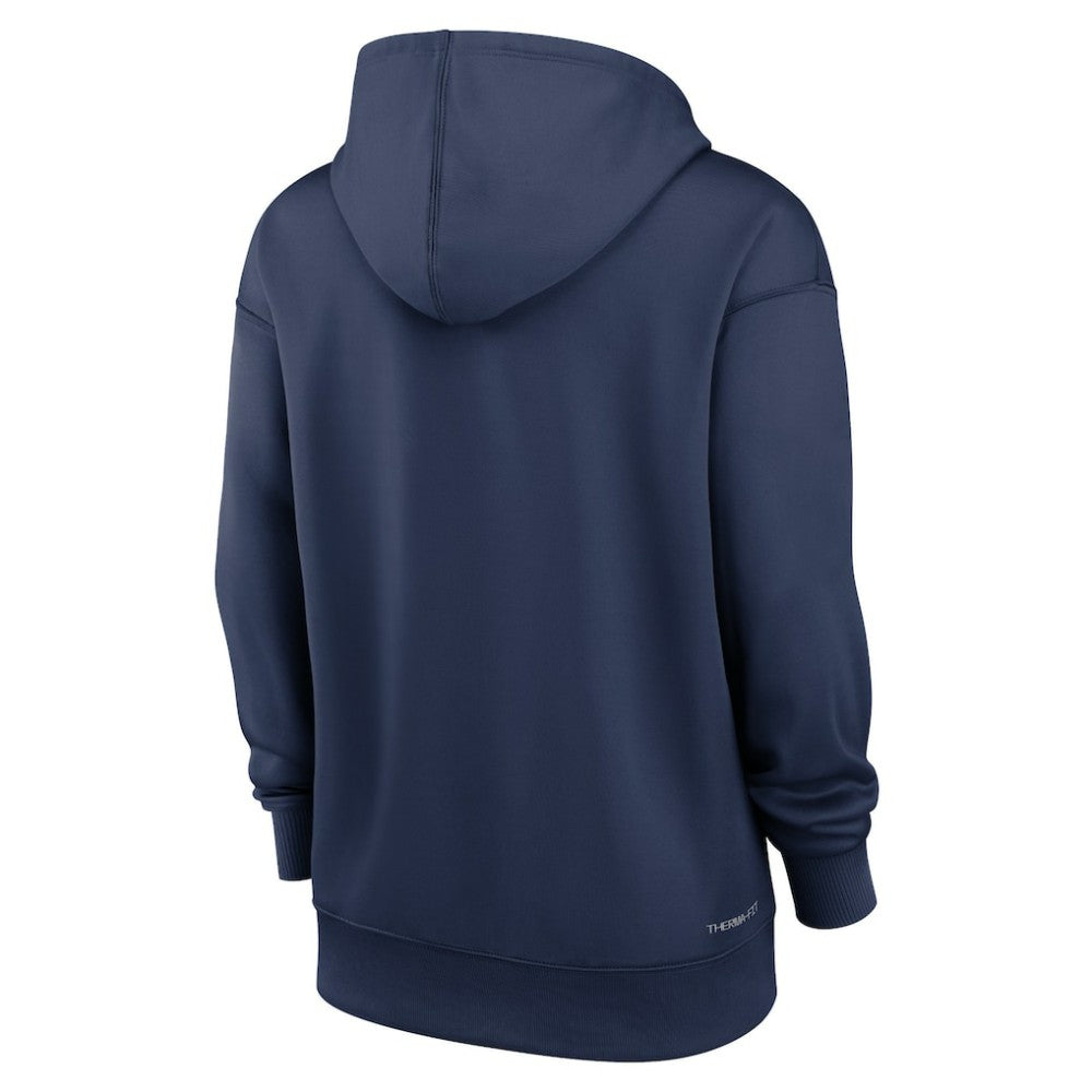 Seattle Mariners Women's Authentic Collection Performance Pullover Hoodie Navy