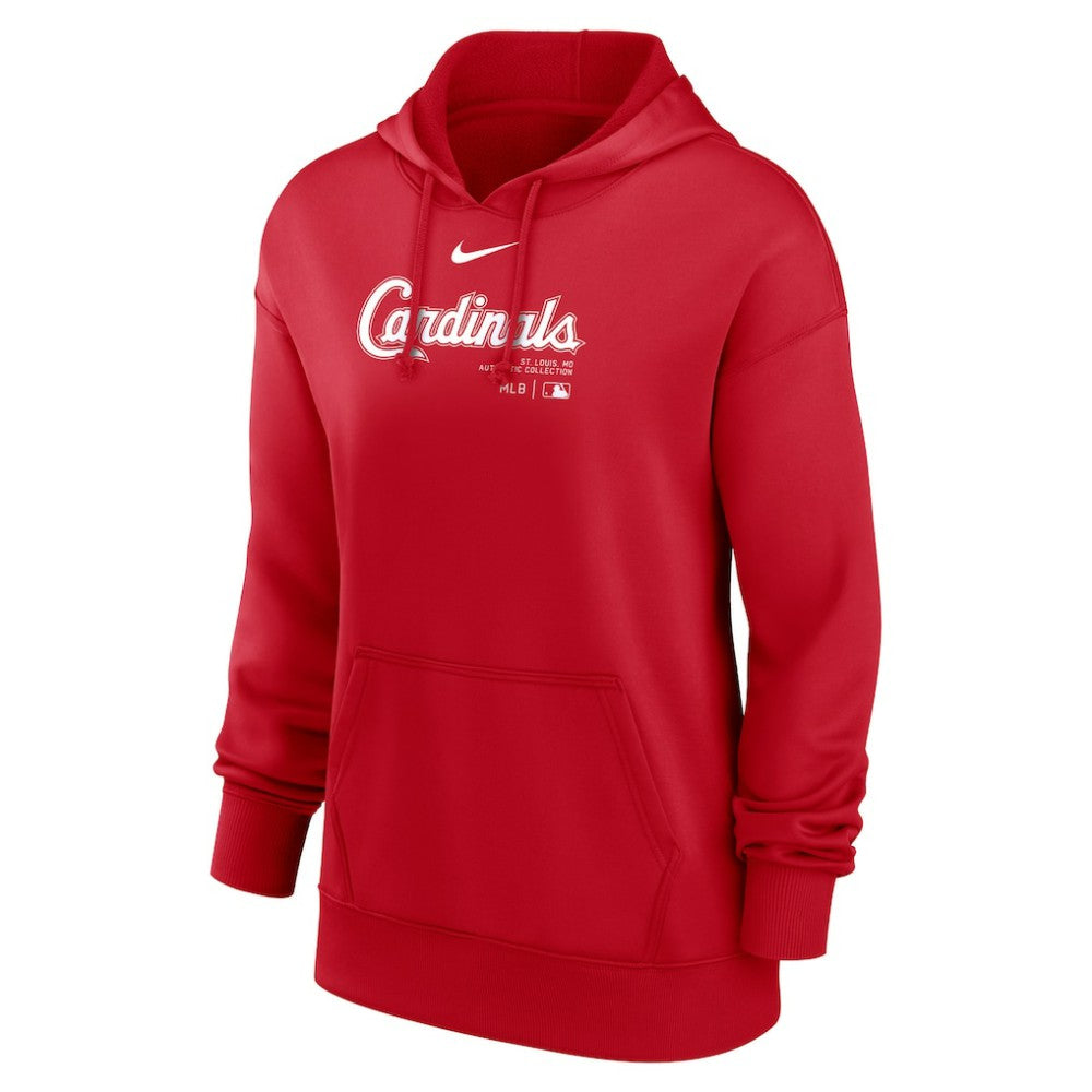 St. Louis Cardinals Women's Authentic Collection Performance Pullover Hoodie Red