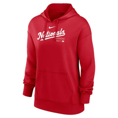 Washington Nationals Women's Authentic Collection Performance Pullover Hoodie Red