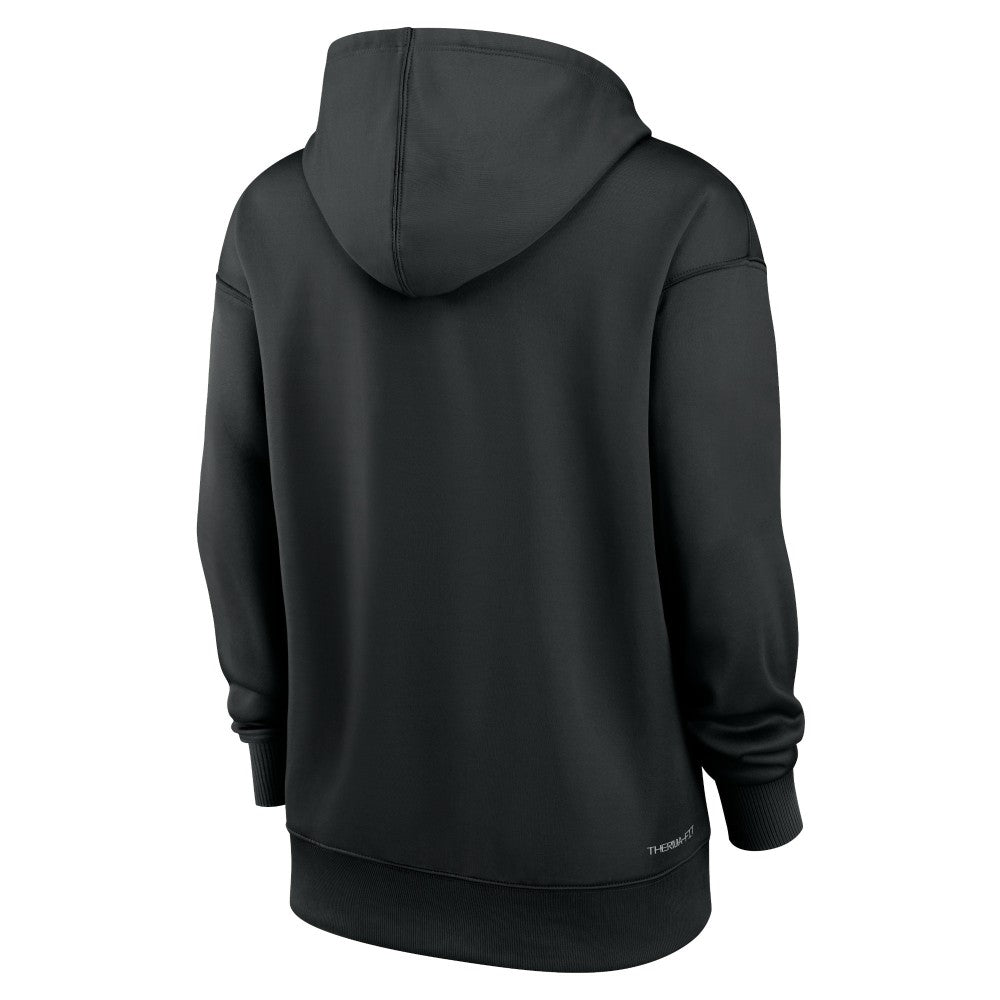 Miami Marlins Women's Authentic Collection Performance Pullover Hoodie Black