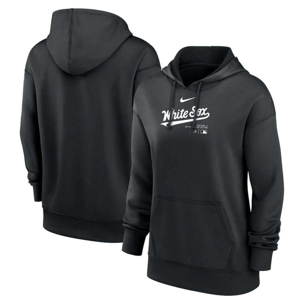 Chicago White Sox Women's Authentic Collection Performance Pullover Hoodie Black