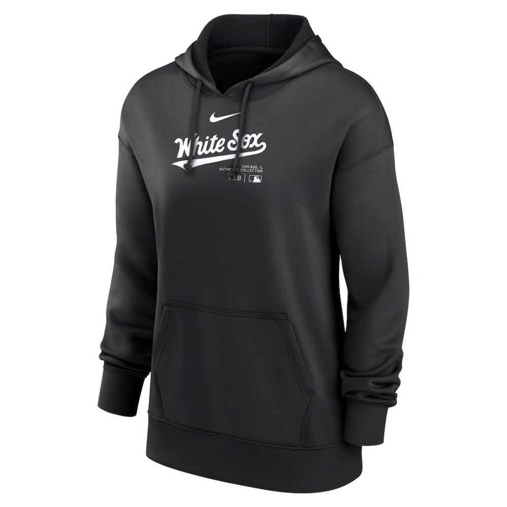 Chicago White Sox Women's Authentic Collection Performance Pullover Hoodie Black