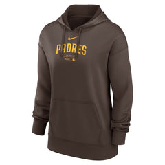 San Diego Padres Women's Authentic Collection Performance Pullover Hoodie Brown
