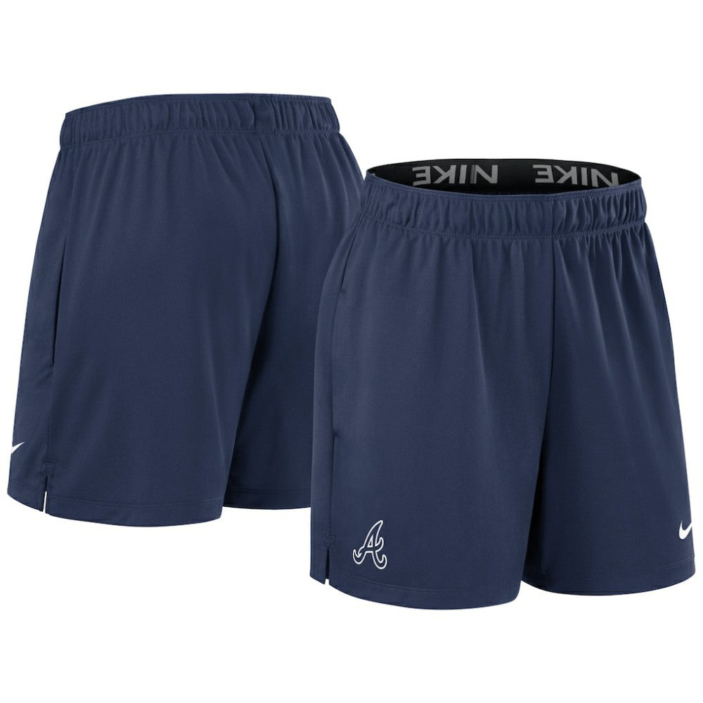Atlanta Braves Women's Authentic Collection Knit Shorts Navy