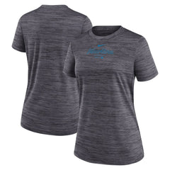 Miami Marlins Women's Authentic Collection Velocity Performance T-Shirt Black