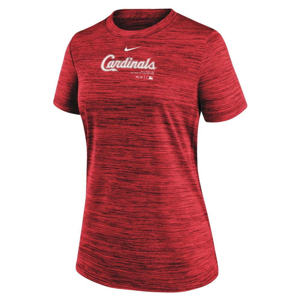 St. Louis Cardinals Women's Authentic Collection Velocity Performance T-Shirt Red