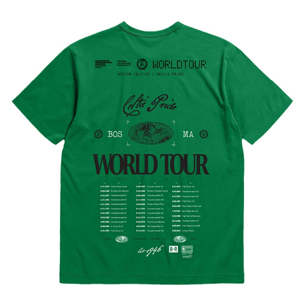 Boston Celtics Bleacher Report x  Unisex World Tour T-Shirt - Kelly Green outlet