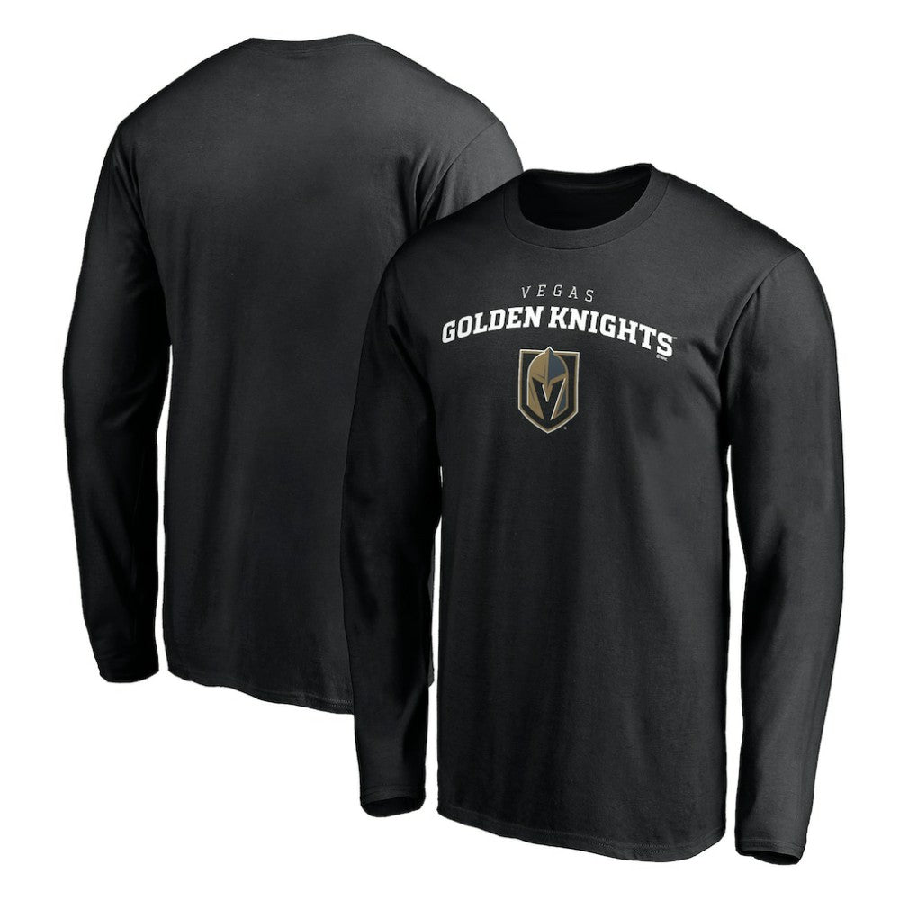 Vegas Golden Knights Team Lockup Long Sleeve T-Shirt - Black T-shirts