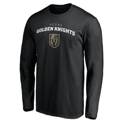 Vegas Golden Knights Team Lockup Long Sleeve T-Shirt - Black T-shirts