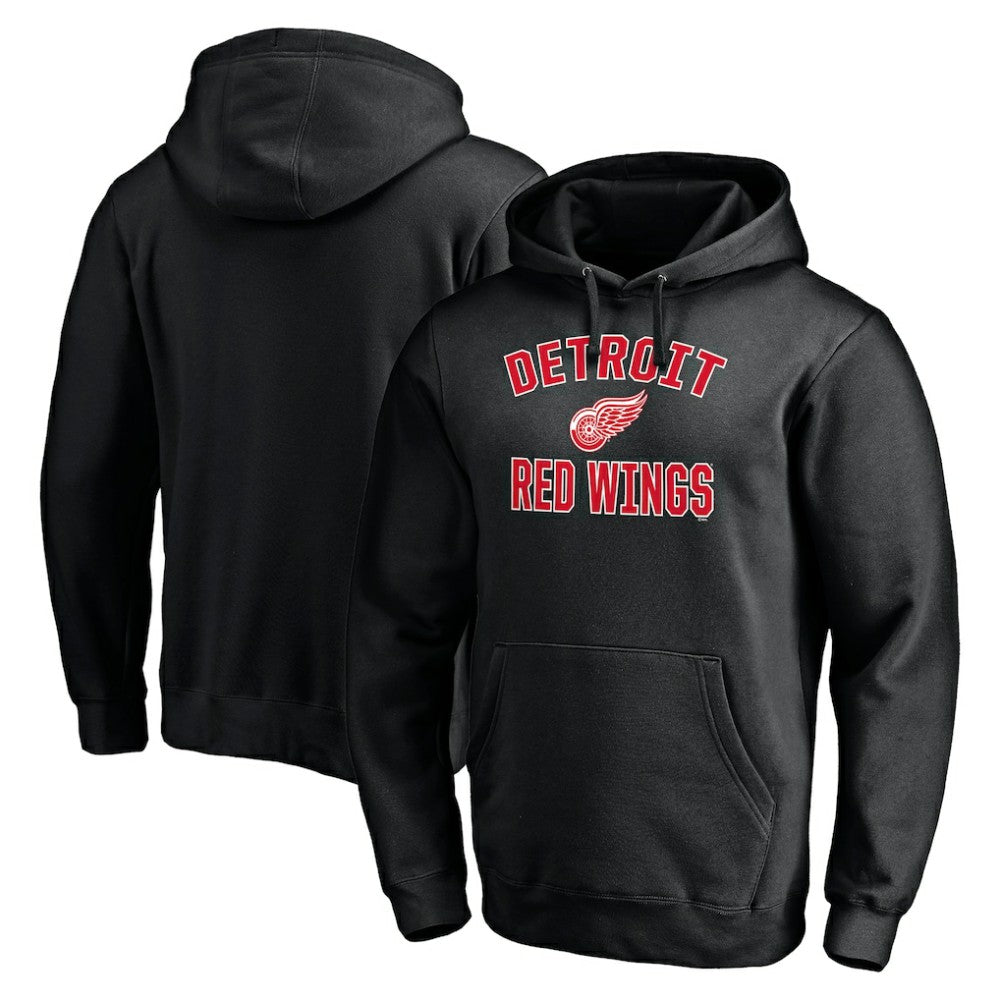 Detroit Red Wings Victory Arch Pullover Hoodie - Black Hoodies