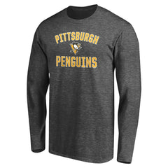 Pittsburgh Penguins Victory Arch Long Sleeve T-Shirt - Charcoal T-shirts