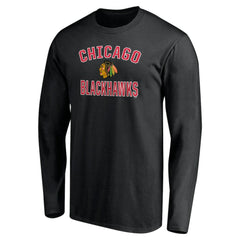 Chicago Blackhawks Victory Arch Long Sleeve T-Shirt - Black T-shirts