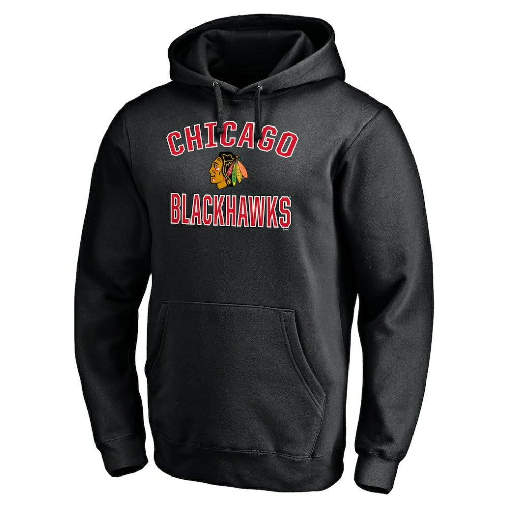 Chicago Blackhawks Victory Arch Pullover Hoodie - Black Hoodies