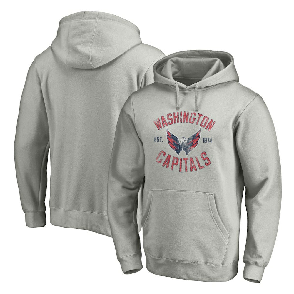 Washington Capitals Heritage Pullover Hoodie - Heather Gray Hoodies