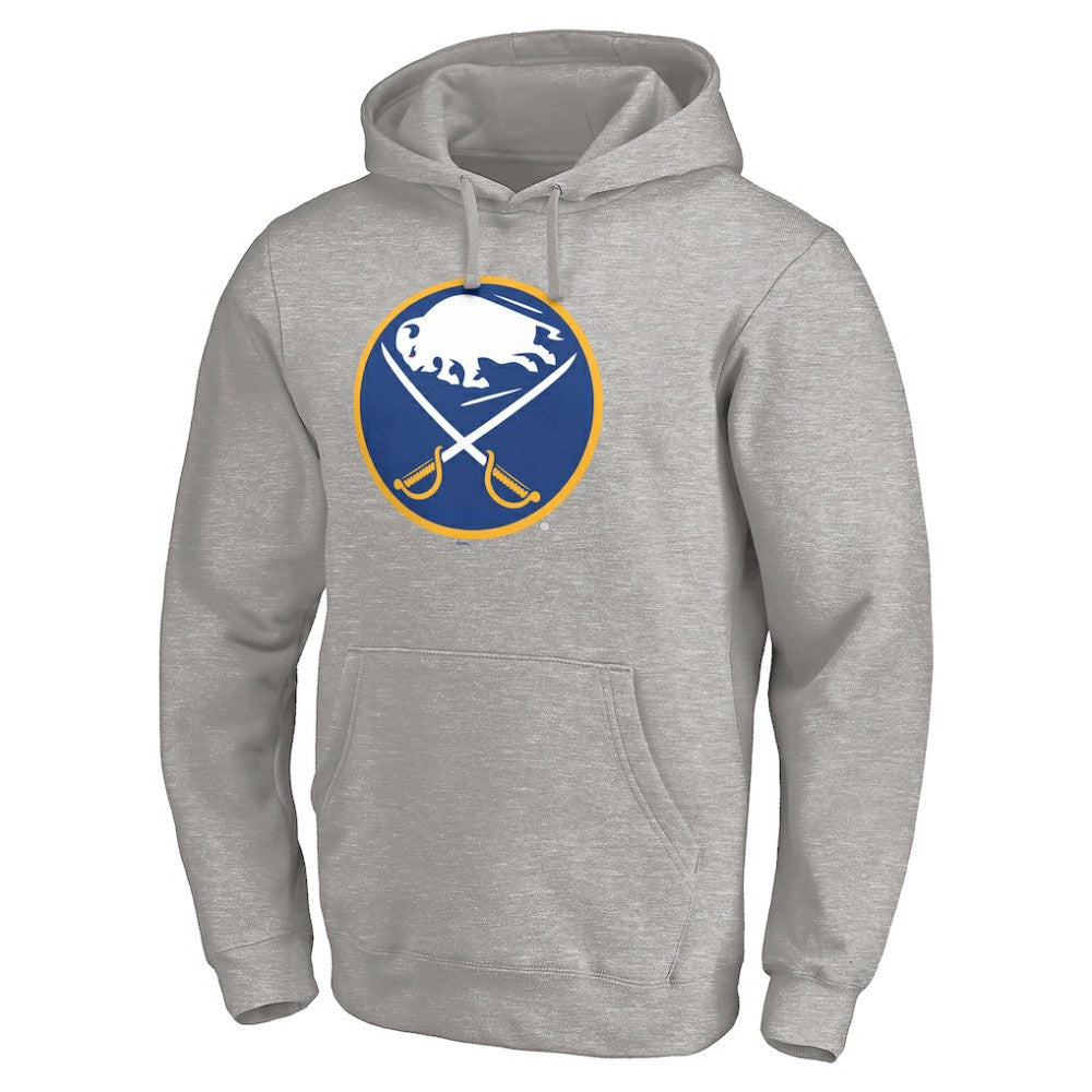Buffalo Sabres Primary Logo Pullover Hoodie - Gray Hoodies