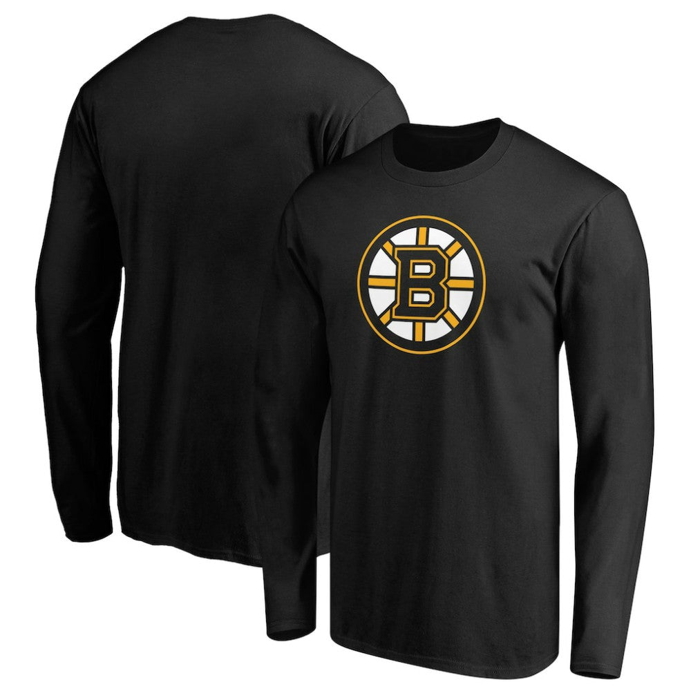 Boston Bruins Primary Logo Long Sleeve T-Shirt - Black T-shirts