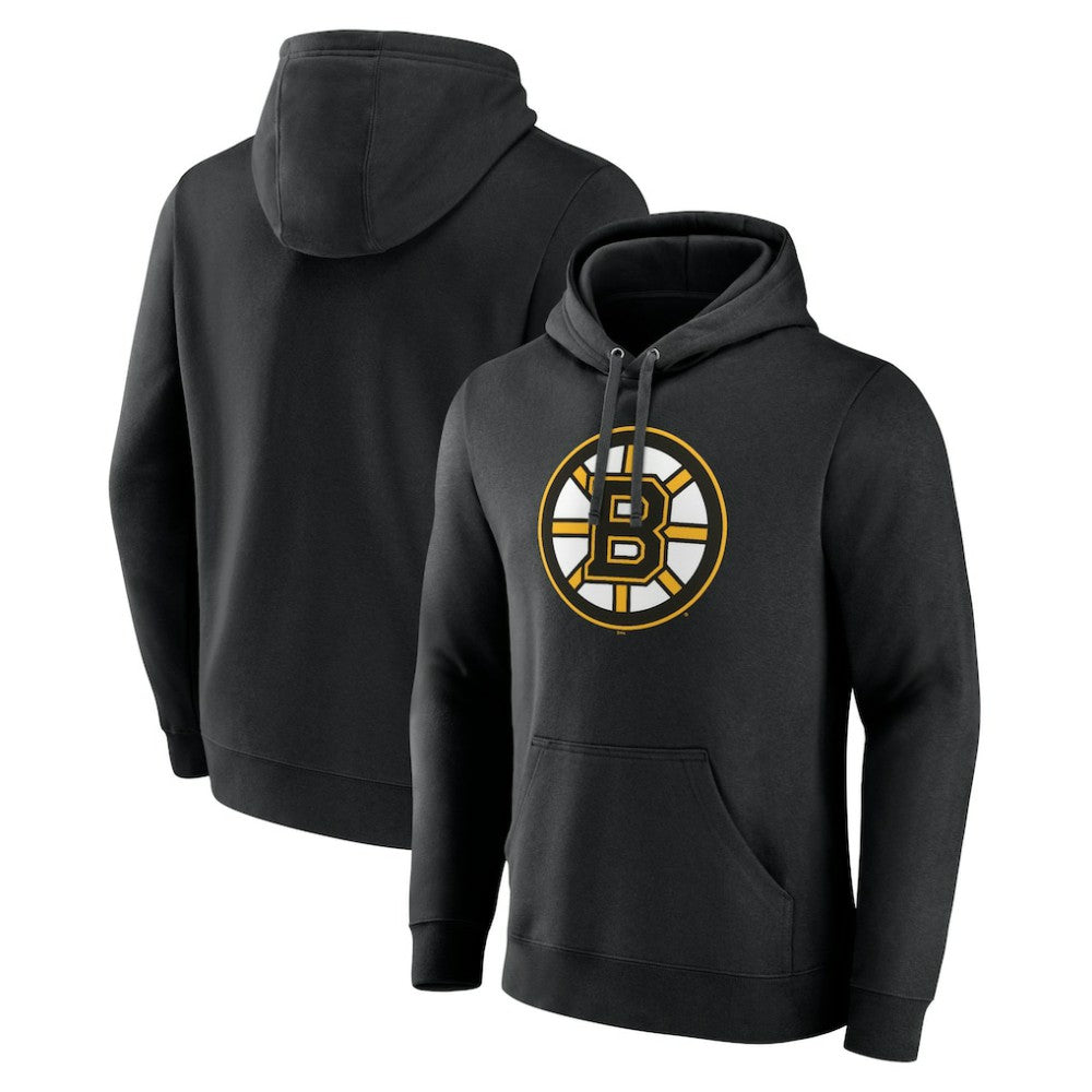 Boston Bruins Primary Logo Pullover Hoodie - Black Hoodies