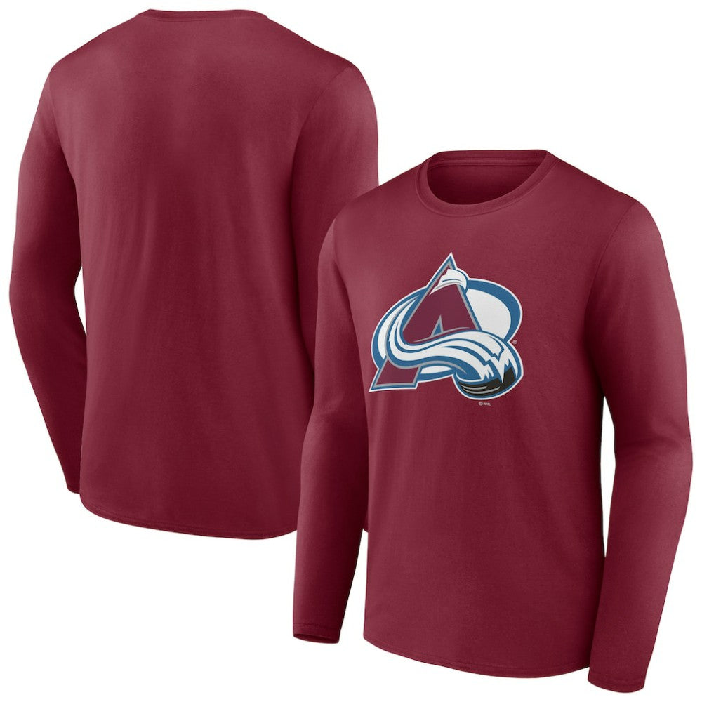 Colorado Avalanche Primary Logo Long Sleeve T-Shirt - Burgundy T-shirts