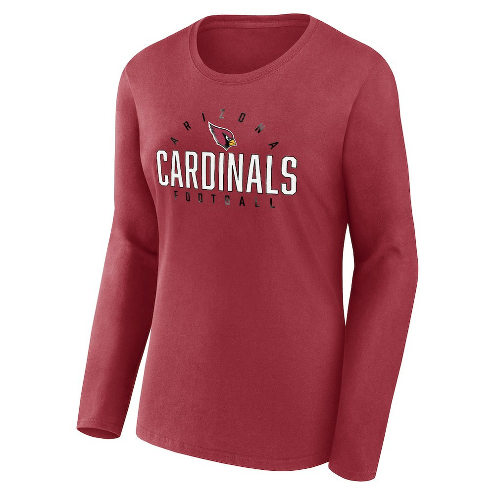 Arizona Cardinals Women's Plus Size Foiled Play Long Sleeve T-Shirt - Cardinal discount