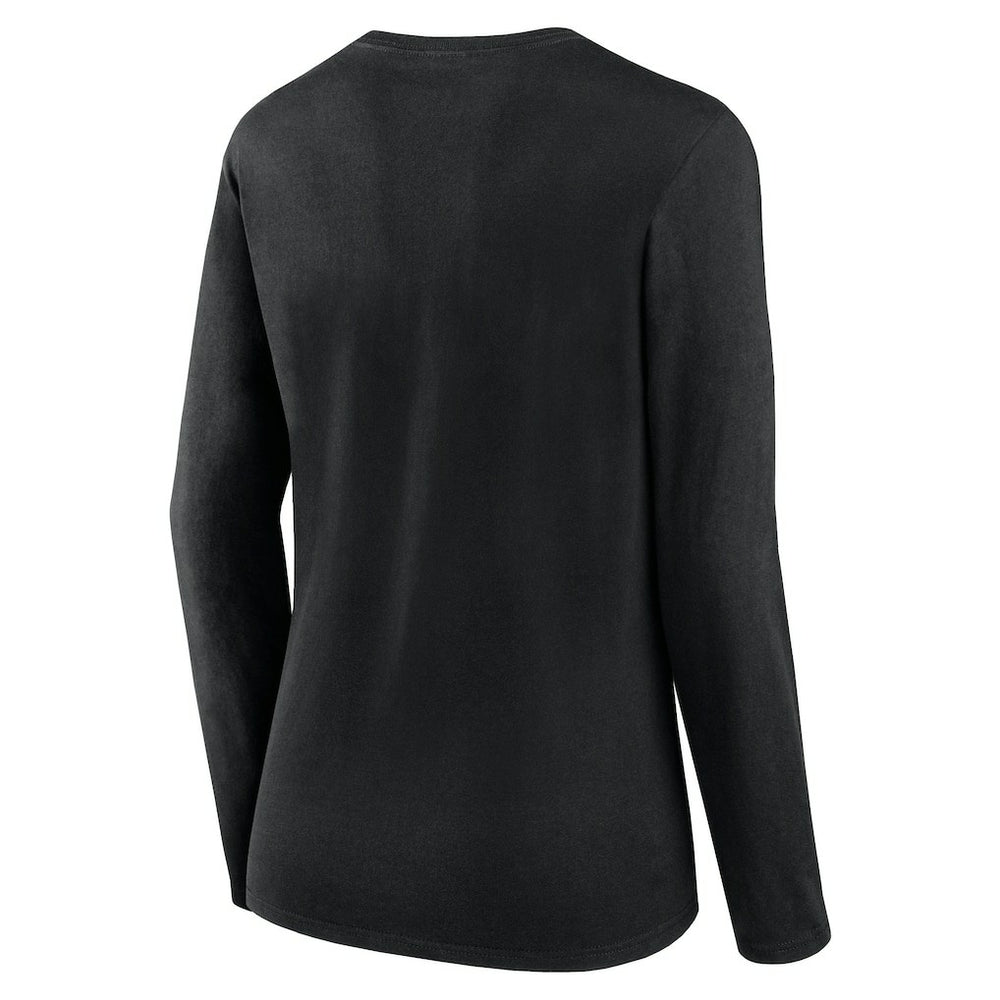 Las Vegas Raiders Women's Plus Size Foiled Play Long Sleeve T-Shirt - Black outlet